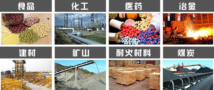 直徑1000型振動(dòng)篩使用的行業(yè):食品，化工，醫(yī)藥，冶金，建材，礦山，耐火材料，煤炭等行業(yè)。