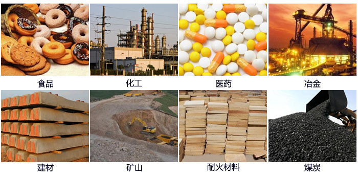 DH-800振動篩適用的行業(yè)：食品，化工，醫(yī)藥，冶金，建材，礦山，耐火材料，煤炭。