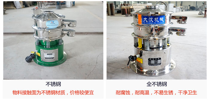 小型圓形篩做工采用：內(nèi)外拋光的制作方法，能夠保證產(chǎn)品的干凈。