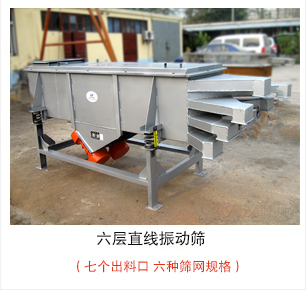 六層直線振動篩加裝制成裝置，灰色油漆出口產(chǎn)品