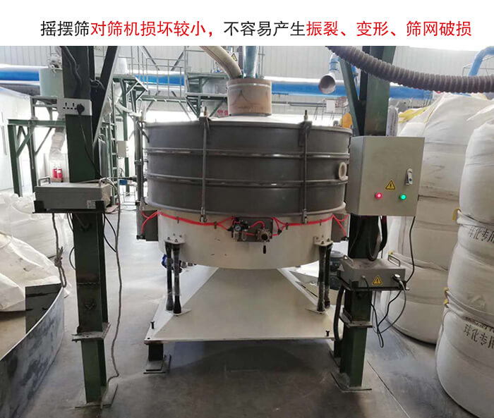 搖擺篩沒(méi)有振動(dòng)力借助的主要是篩箱搖晃，所以磨損較小。